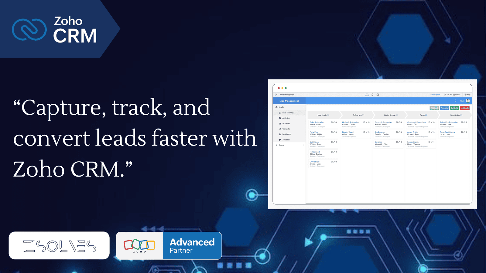 Lead Management in Zoho CRM :-